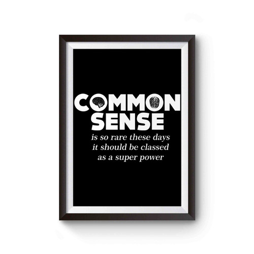 Common Sense Is So Rare These Days Sarcasm Comics Funny Poster
