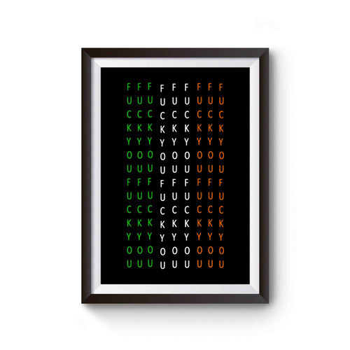 Conor Mcgregor Style Fuck You Poster