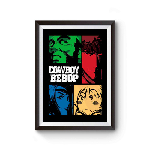 Cowboy Bebop Squad Minimalist Colorful Silhouette Anime Poster