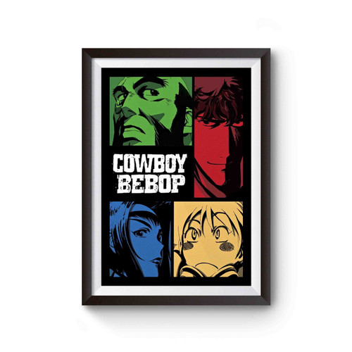 Cowboy Bebop Squad Minimalist Colorful Silhouette Poster