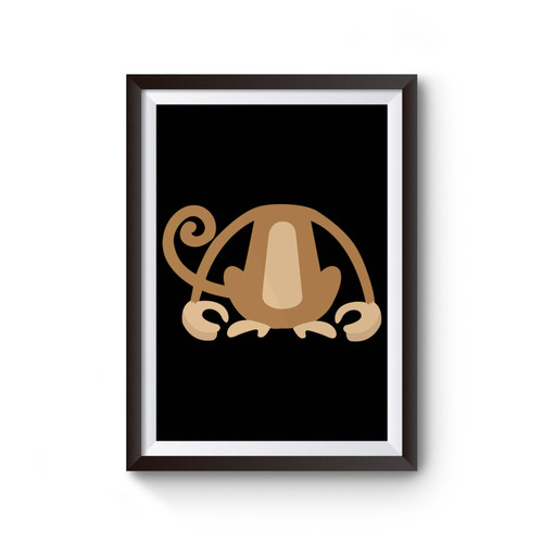 Cute Animal Body Monkey Poster