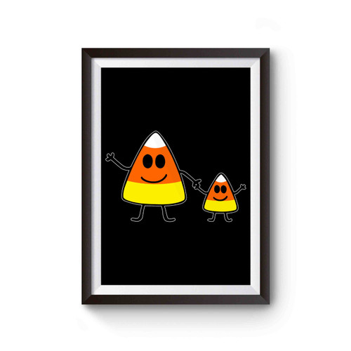 Cute Candy Corn Family Halloween Poster