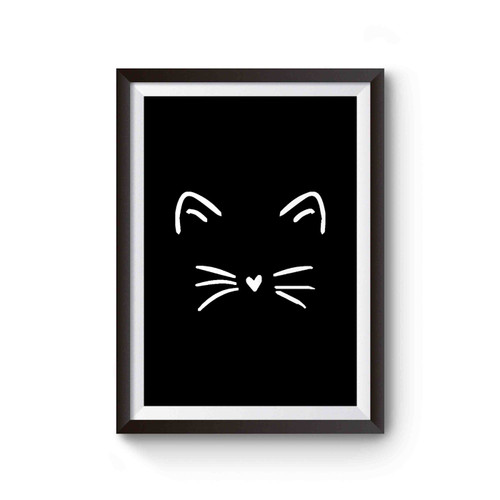Cute Cat Whiskers Face Kitten Poster
