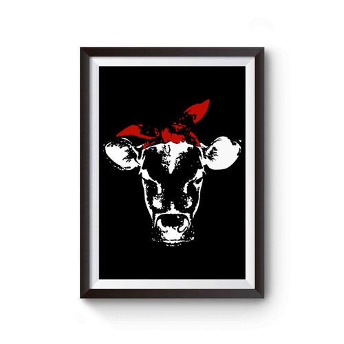 Cute Cow Farm Cowgirl Country Poster