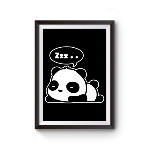 Cute Panda Zzz Sleeping Bubble Cartoon Poster