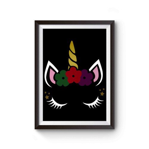 Cute Unicorn Face Inspired Poster