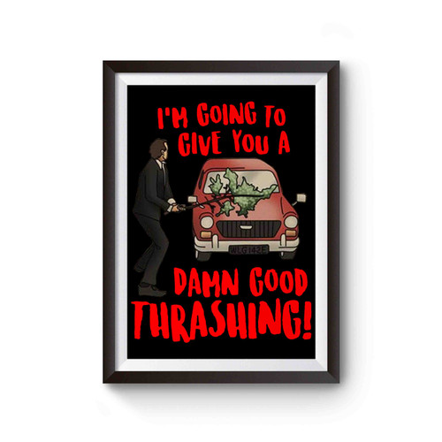 Damn Good Thrashing Retro Comedy Poster