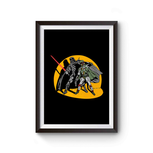 Darth Vader Boba Fett Star Wars Luke Skywalker Batman Mashup Poster Darth Vader Boba Fett Star Wars Luke Skywalker Batman Mashup Poster