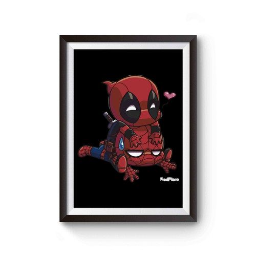 Deadpool And Spiderman Superhero Poster