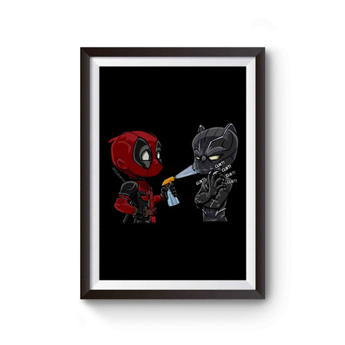 Deadpool Vs Black Panther Bad Kitty Poster