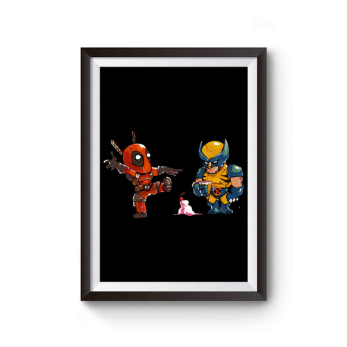 Deadpool Wolverine Ice Cream Marvel Superhero Poster