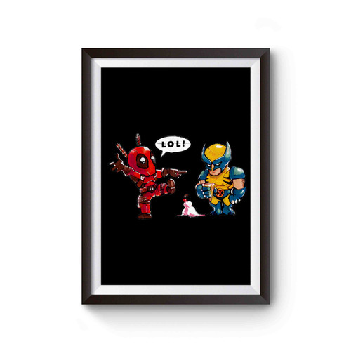 Deadpool Wolverine Ice Cream Marvel Superhero Inspired Poster