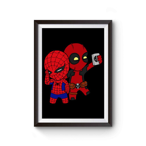Deadpool X Spider-Man Cute Poster