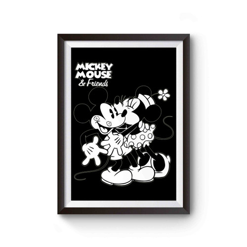 Disney Mickey Minnie Mouse Hug Love Poster