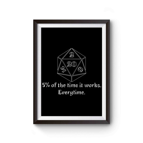 Dnd Inspired 5 Percent Of The Time It Work Every Time Poster