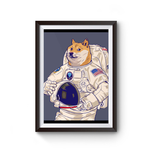 Doge Astronaut Dog Poster