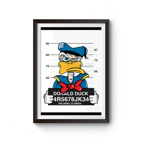Donald Duck Mugshot Poster