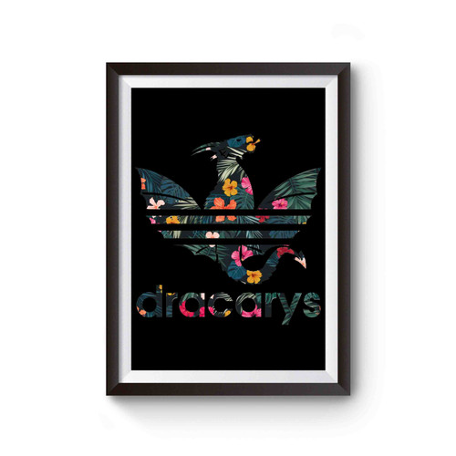 Dracarys Dragon Floral Poster
