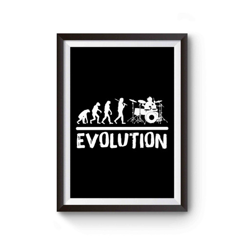 Drummer Evolution Music Humor Drums Funny Poster