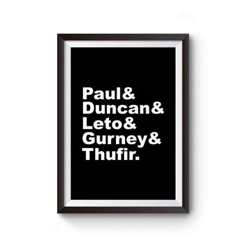 Dune Themed Helvetica List Poster