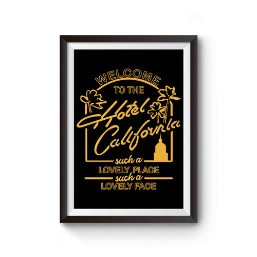 Eagles Inspired Hotel California Tribute Poster