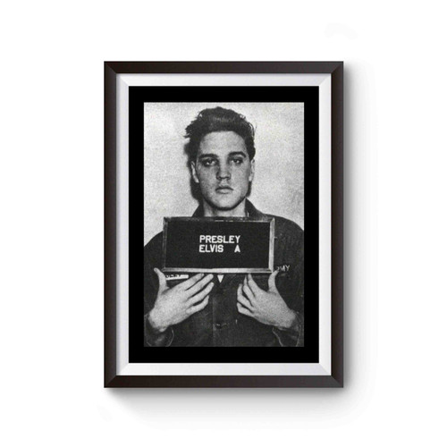 Elvis Aaron Presley Man King Rock Mugshot Poster
