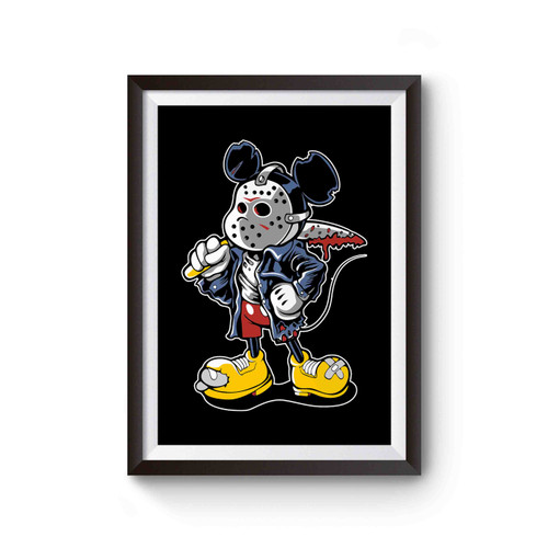 Evil Mickey Mouse Jason Mickey Disneyland Funny Parody Poster