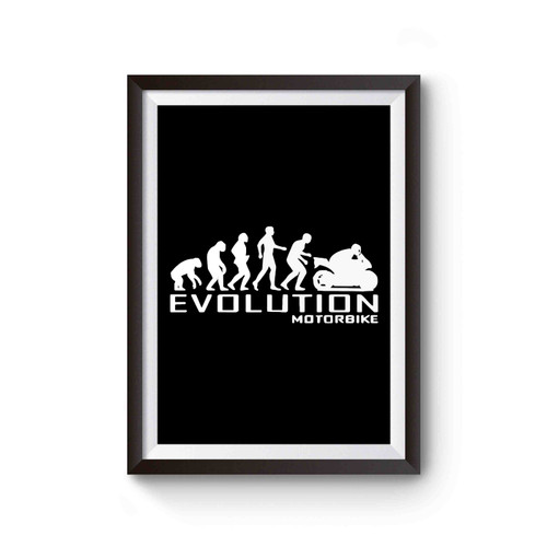 Evolution Of Motorbike Motorcycle Rider Bike Biker Poster
