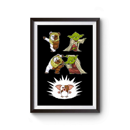 Ewok And Yoda Fusion Poster