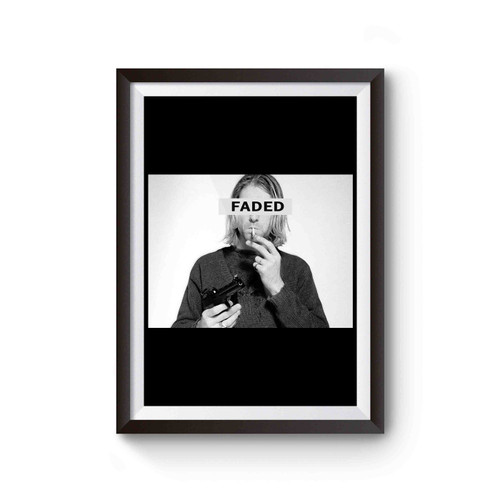 Faded Kurt Cobain Grunge Rock Band Poster