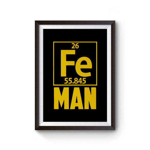 Fe Man Science Periodic Table Iron Element Halloween Poster
