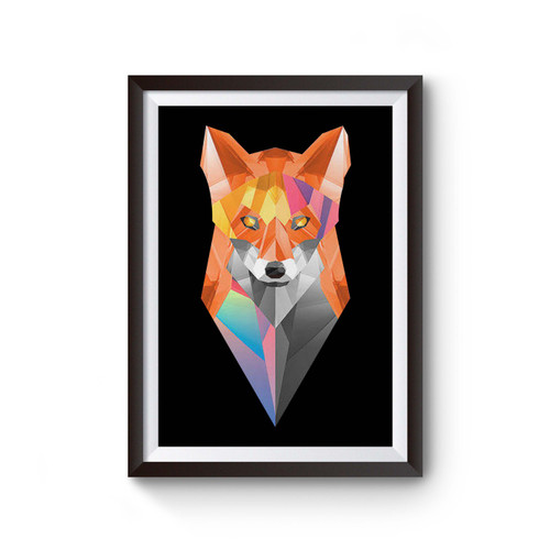 Fox Geometric Rainbow Poster