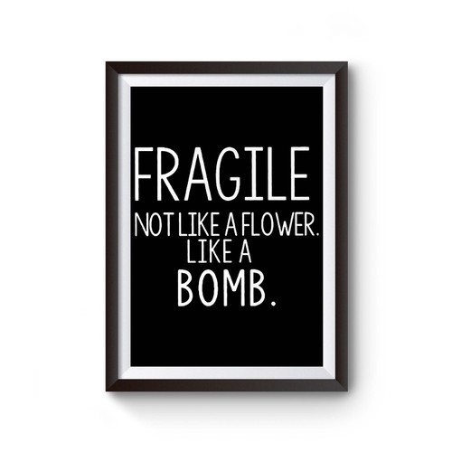 Fragile Not Like A Flower, Like A Bomb Poster