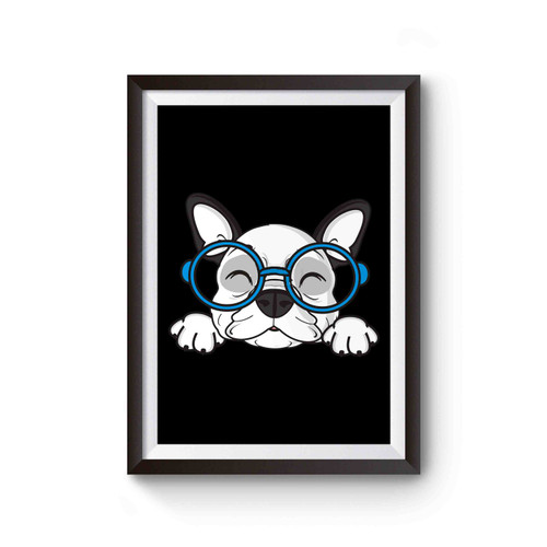 French Bulldog With Glasses Art Inspired Poster