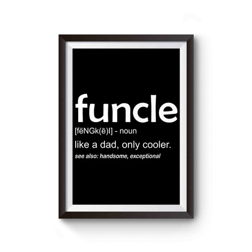 Funcle Definition Funny Cover Inspired Poster