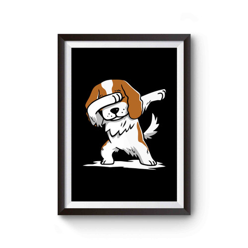 Funny Dabbing Cavalier King Charles Spaniel Cute Dab Dance Dog Poster