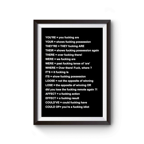 Funny Grammar Police Poster