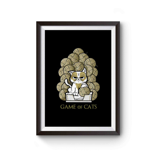 Game Of Cats Thrones Meow Geek Feline Funny Cat Kittens Stark House Poster