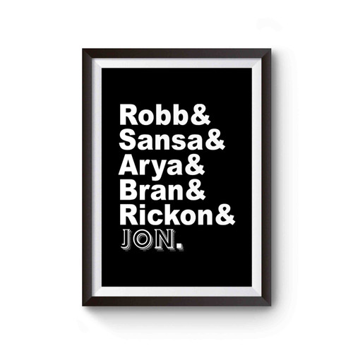 Game of Thrones Stark Siblings Robb Sansa Arya Bran Poster