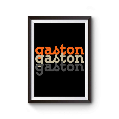 Gaston Repeat Retro Poster