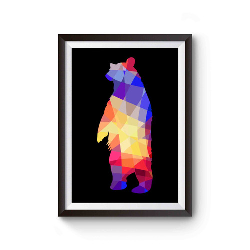 Geometric Bear Hipster Hippie Swag Color Animal Poster