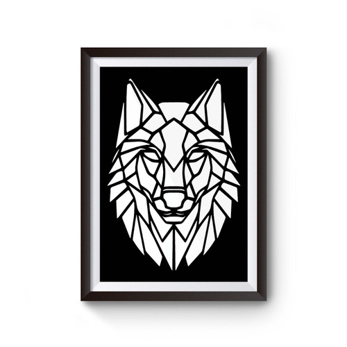 Geometric Wolf Poster