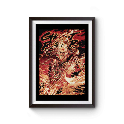 Ghost Rider Comic Phantom Rider Satan 48 Black Timber Poster
