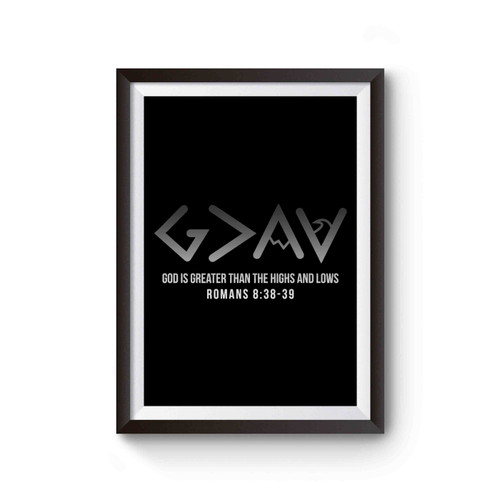 God Is Greater Than The Highs And Lows Christian Poster