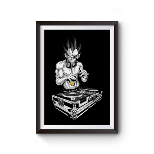 Goku Dj Decks Mixing Dragon Baller Poster