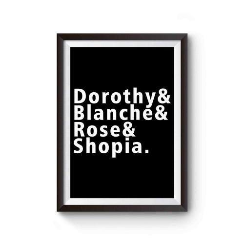 Golden Girls The Names Cover Inspired Poster