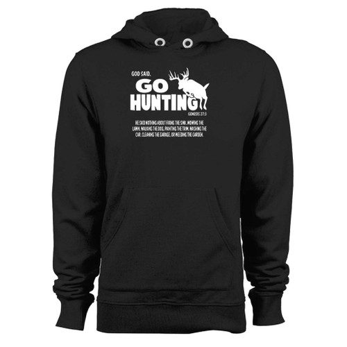 Was created with comfort in mind, this god said go hunting hoodie lighter weight is perfect for any activity. Teams and groups love this hoodie for its affordable price and variety of colors.