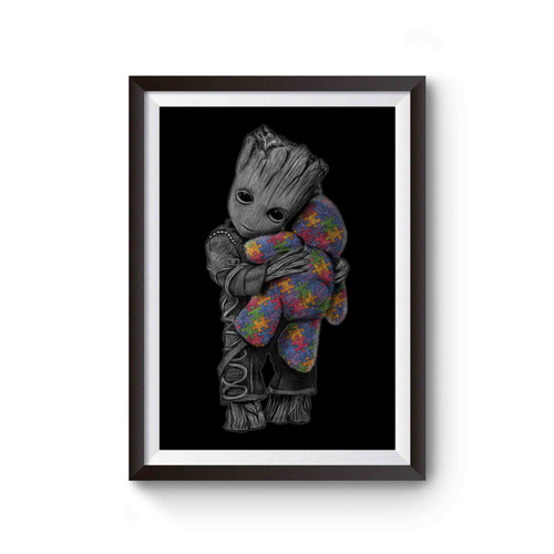 Groot Hug Teddy Bear Autims Poster