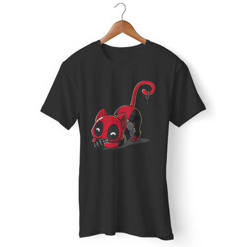 Catpool Cat Deadpool Men T Shirt