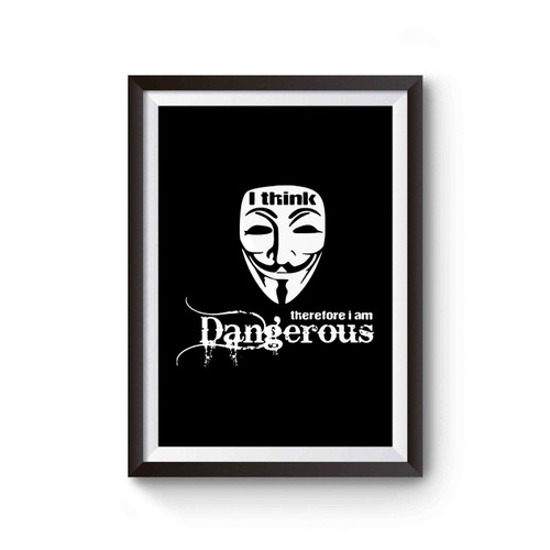 Guy Fawkes V For Vendetta Rene Descartes Poster